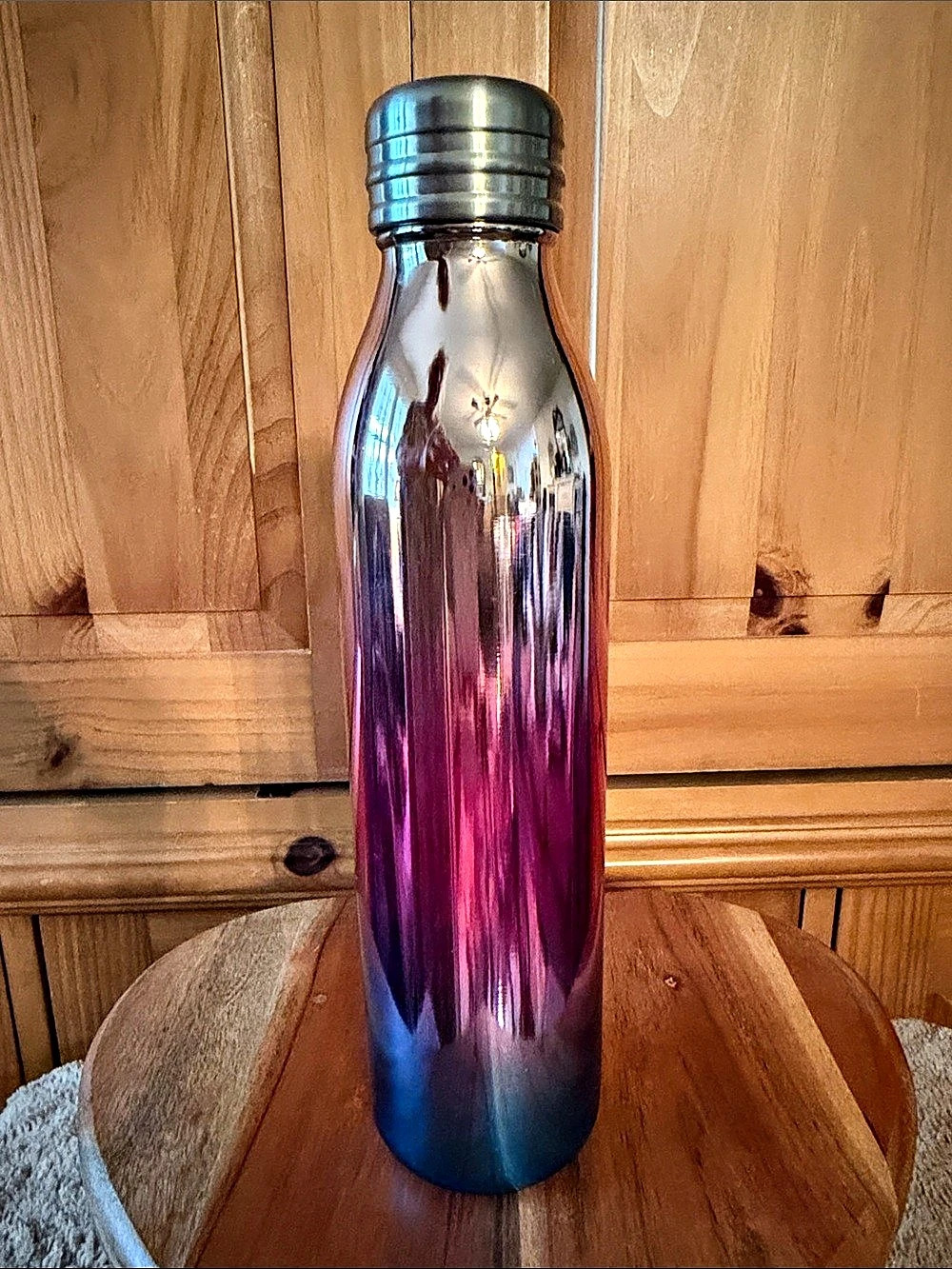 Room Essentials 20.6 fl oz/610 mL Stainless Steel Bottle Blue & Pink Like New